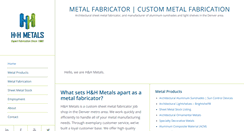 Desktop Screenshot of h-hmetals.com
